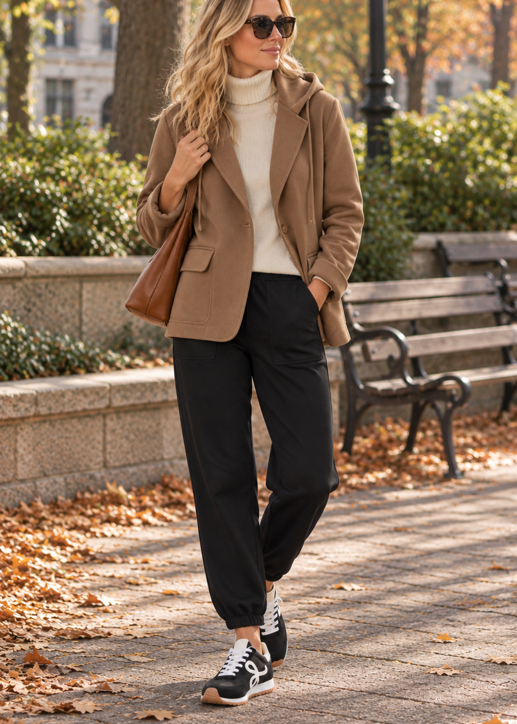 Sweat hooded blazer +2 colors