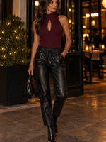 Rib keyhole top +2 colors