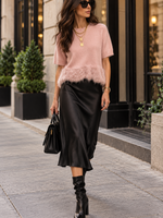 Fur hem top +3 colors