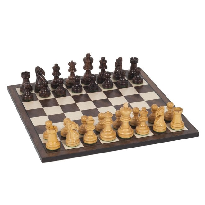 Staunton Chess Set: Weighted Wood Pieces & Board - 12 inch