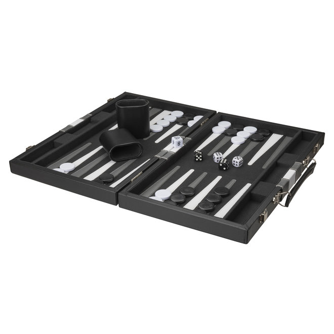 Black & White Backgammon Set - 15"