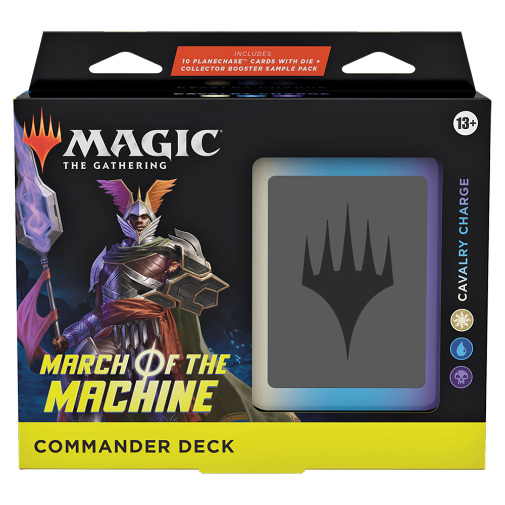 Magic The Gathering March of the Machine Commander Deck - Cavalry Charge  (100-Card Deck, 10 Planechase cards, Collector Booster Sample Pack +