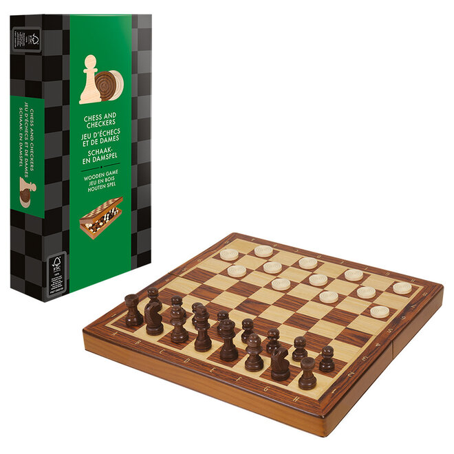 Folding Chess and Checkers Set