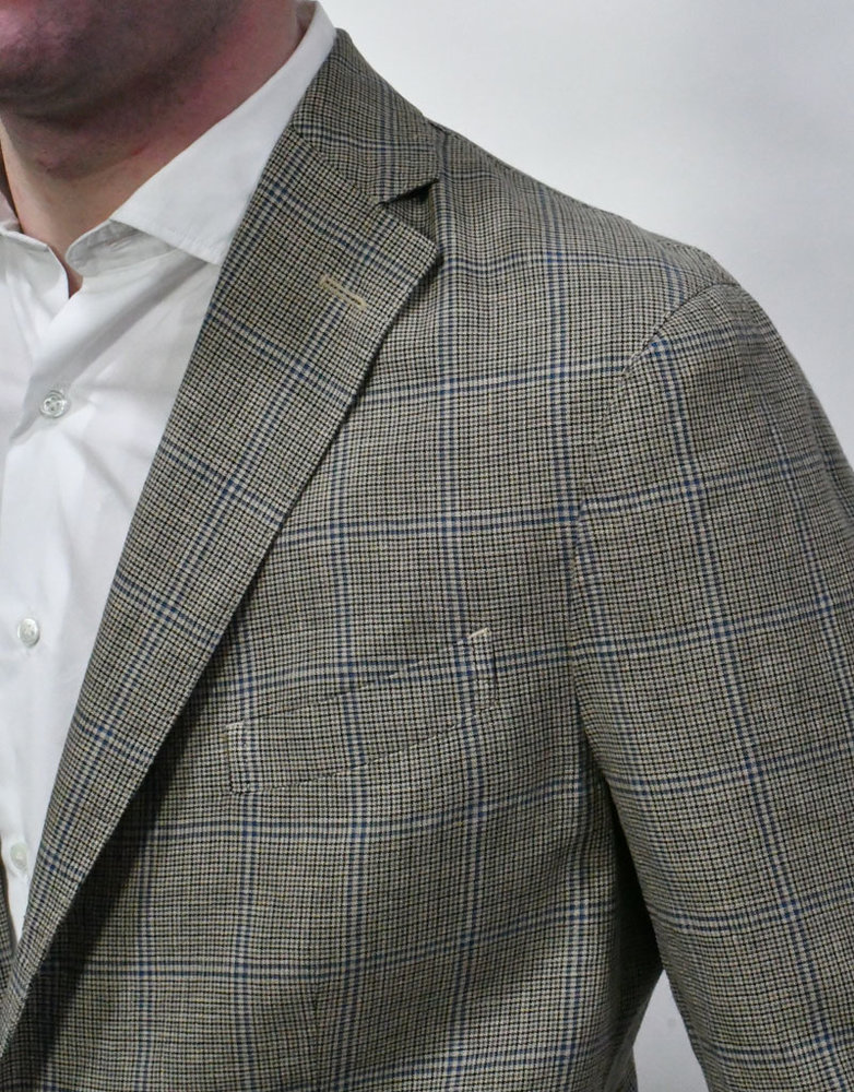 Boglioli Boglioli Navy/Tan Plaid Sport Coat