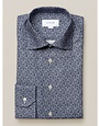 Eton Eton Contemporary Fit Dress Shirt Navy Leaf Print