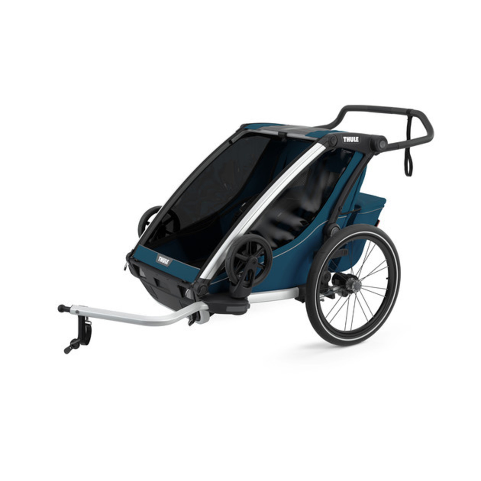Thule Thule Chariot Cross 2 Child Trailer With Cycling and Stroll Kits Major Blue