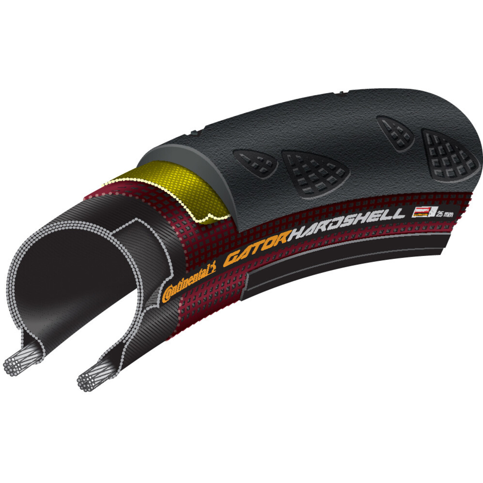Continental Continental Gator Hardshell 700x28C Folding Bead Tire Black