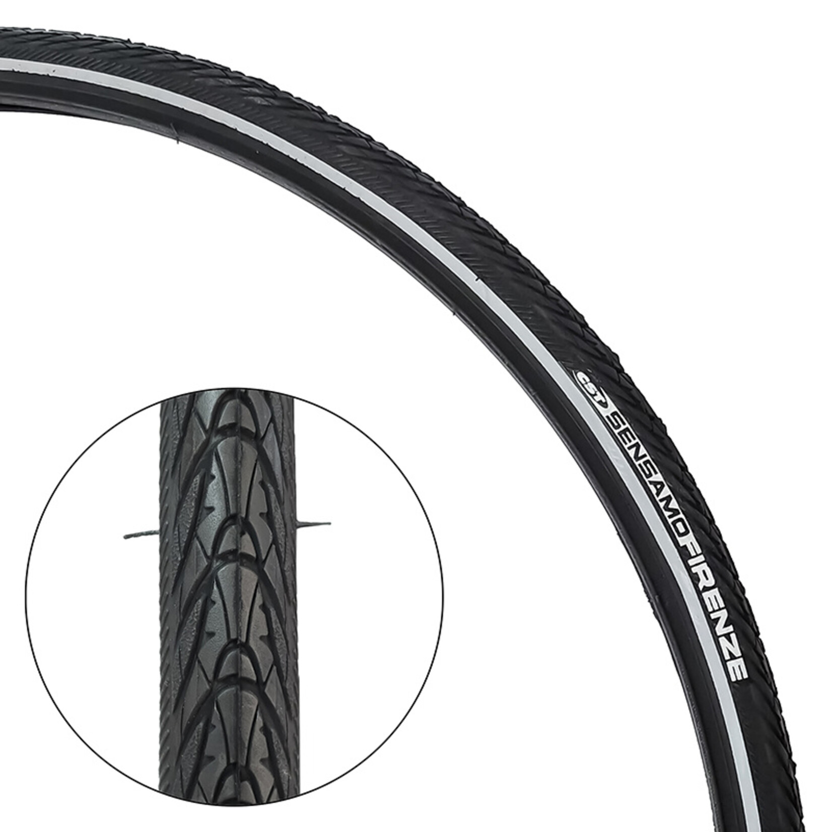 CST Sensamo Firenze 700x32 Wire Bead Tire Black/ Reflective