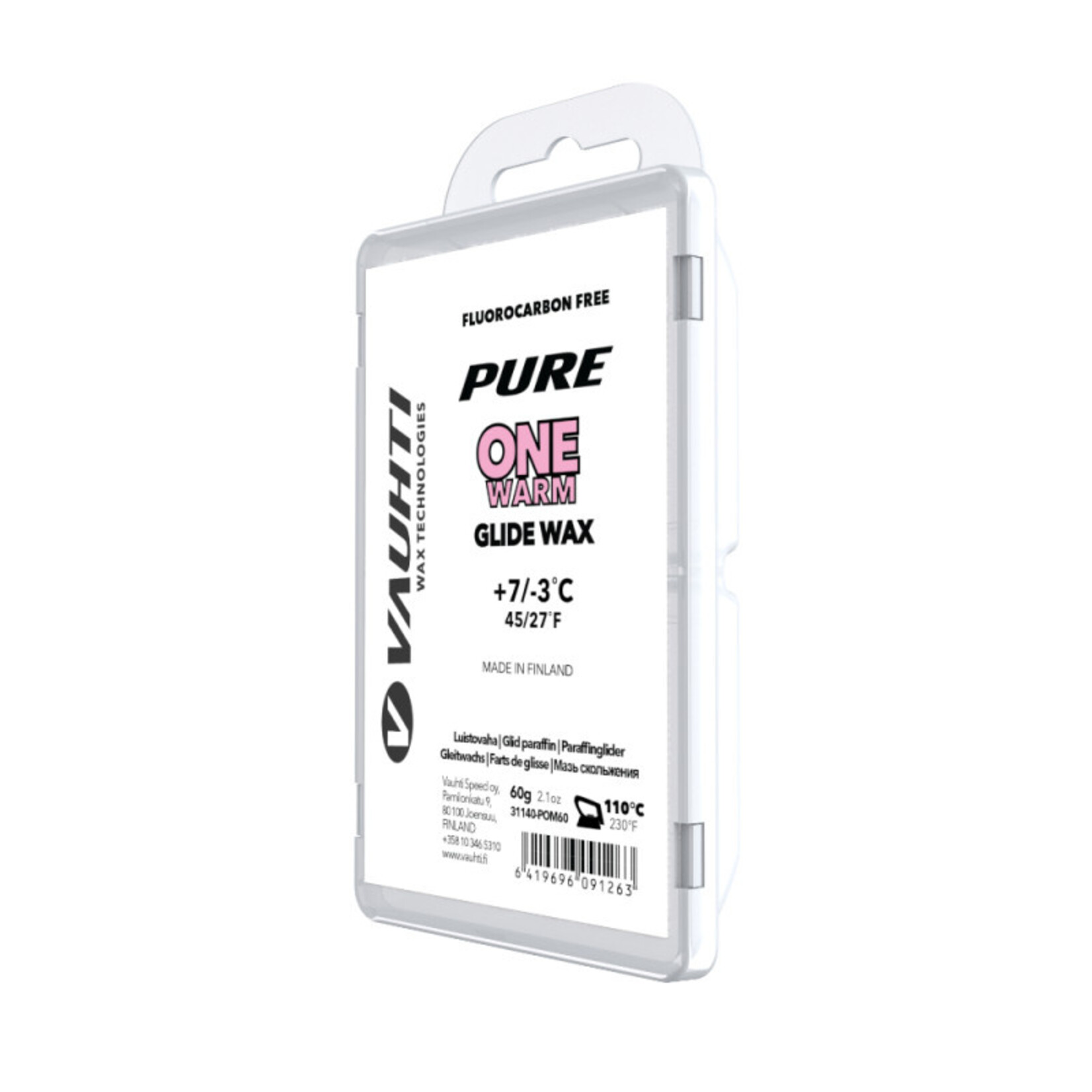 Vauhti Vauhti Pure One Warm Iron-on Glide Wax +7/-3 Degrees