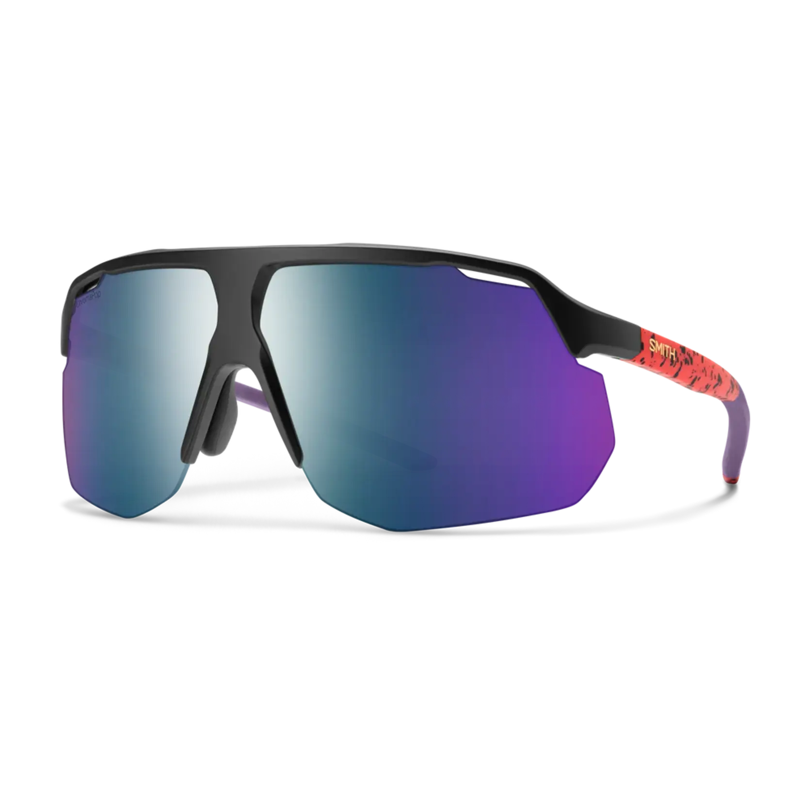 Smith Smith Motive Sunglasses Matte Chrome Wild Child with ChromaPop Violet Mirror Lens