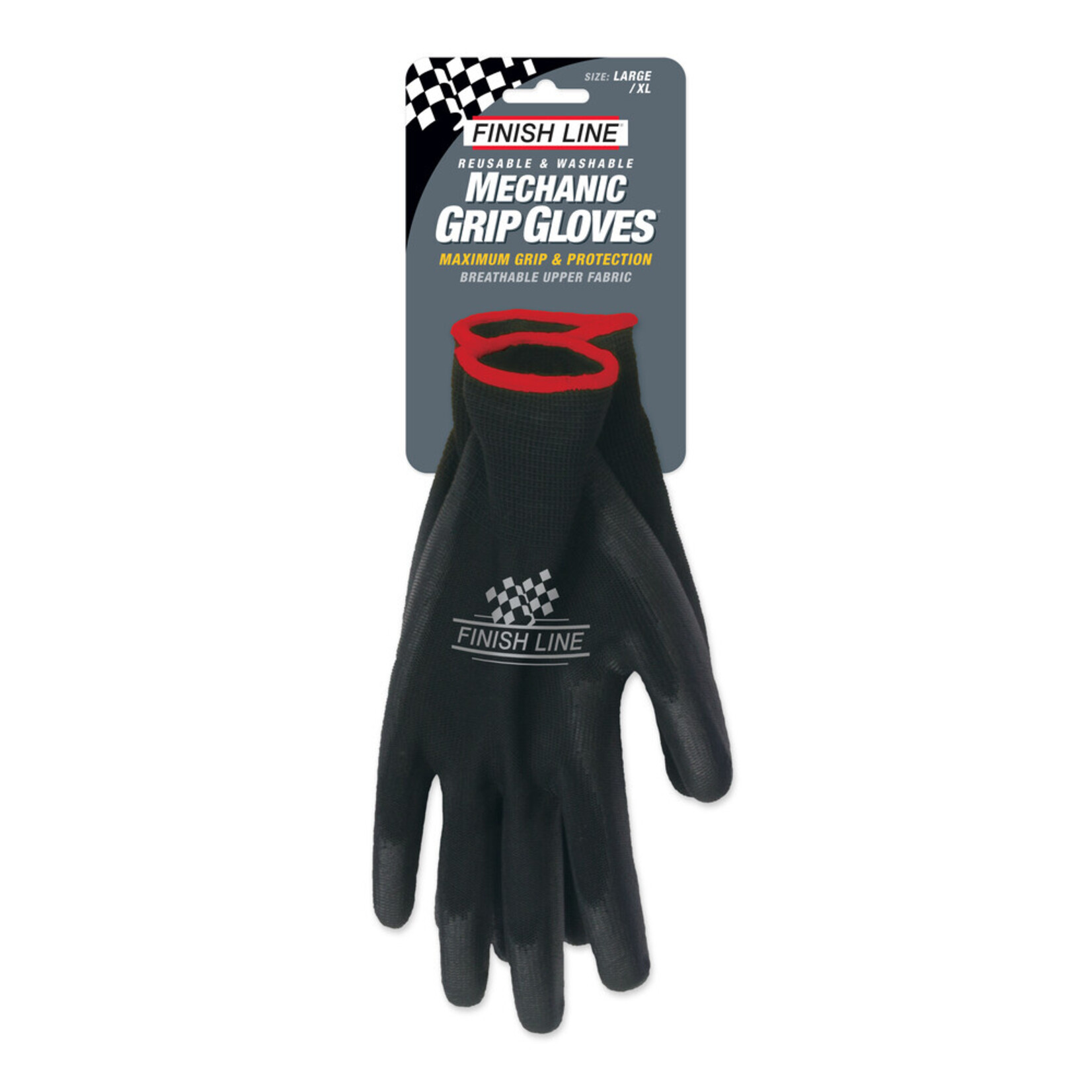 Finish Line Finish Line Mechanic Grip Gloves Large/ XLarge Black
