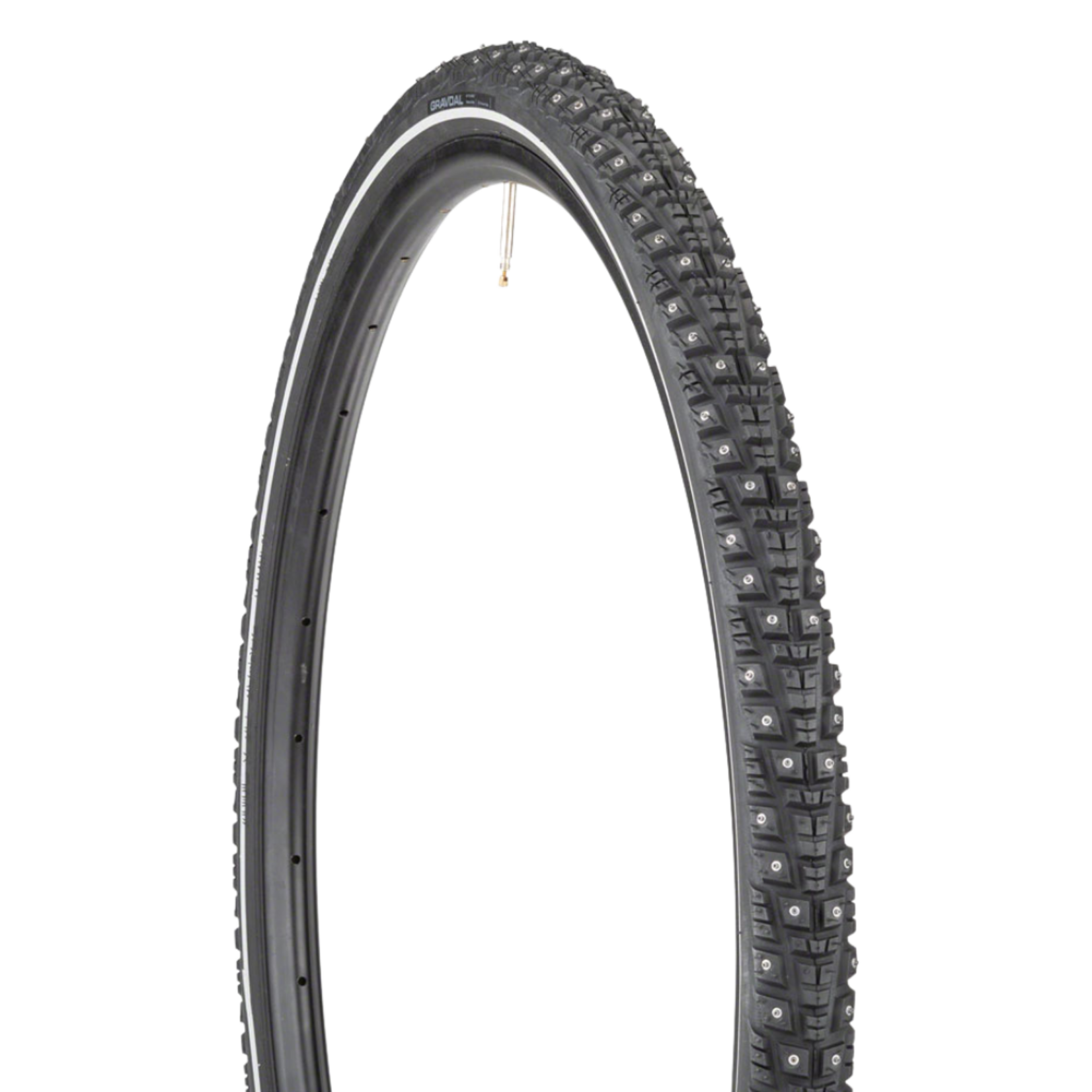 45NRTH 45NRTH Gravdal Tire - 700 x 38, Tubeless, Folding, Black, 60 TPI, 252 Concave Carbide Studs