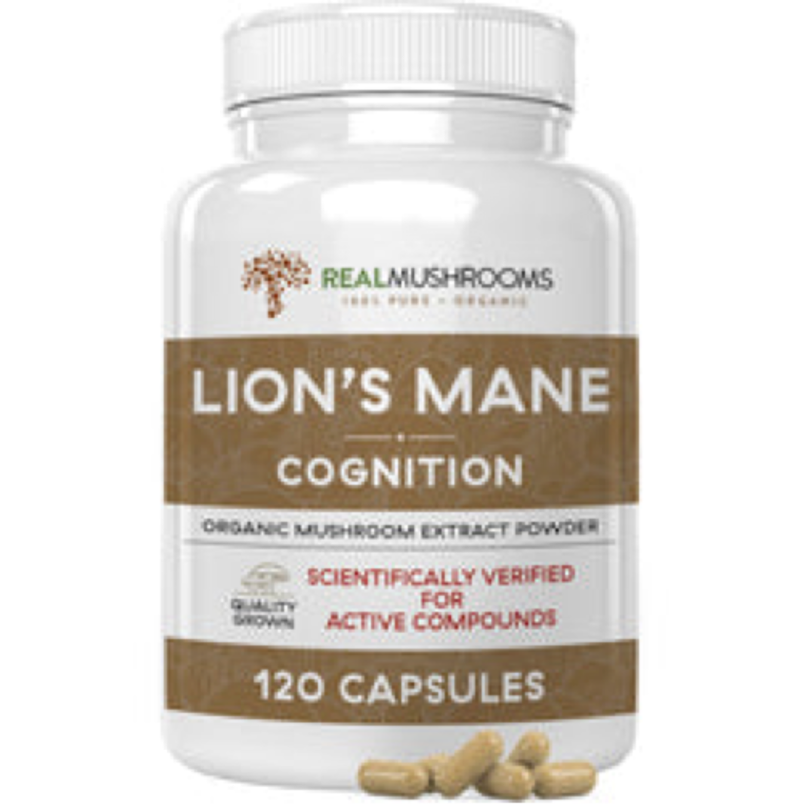 Real Mushrooms Organic Lions Mane Extract 120 Capsules