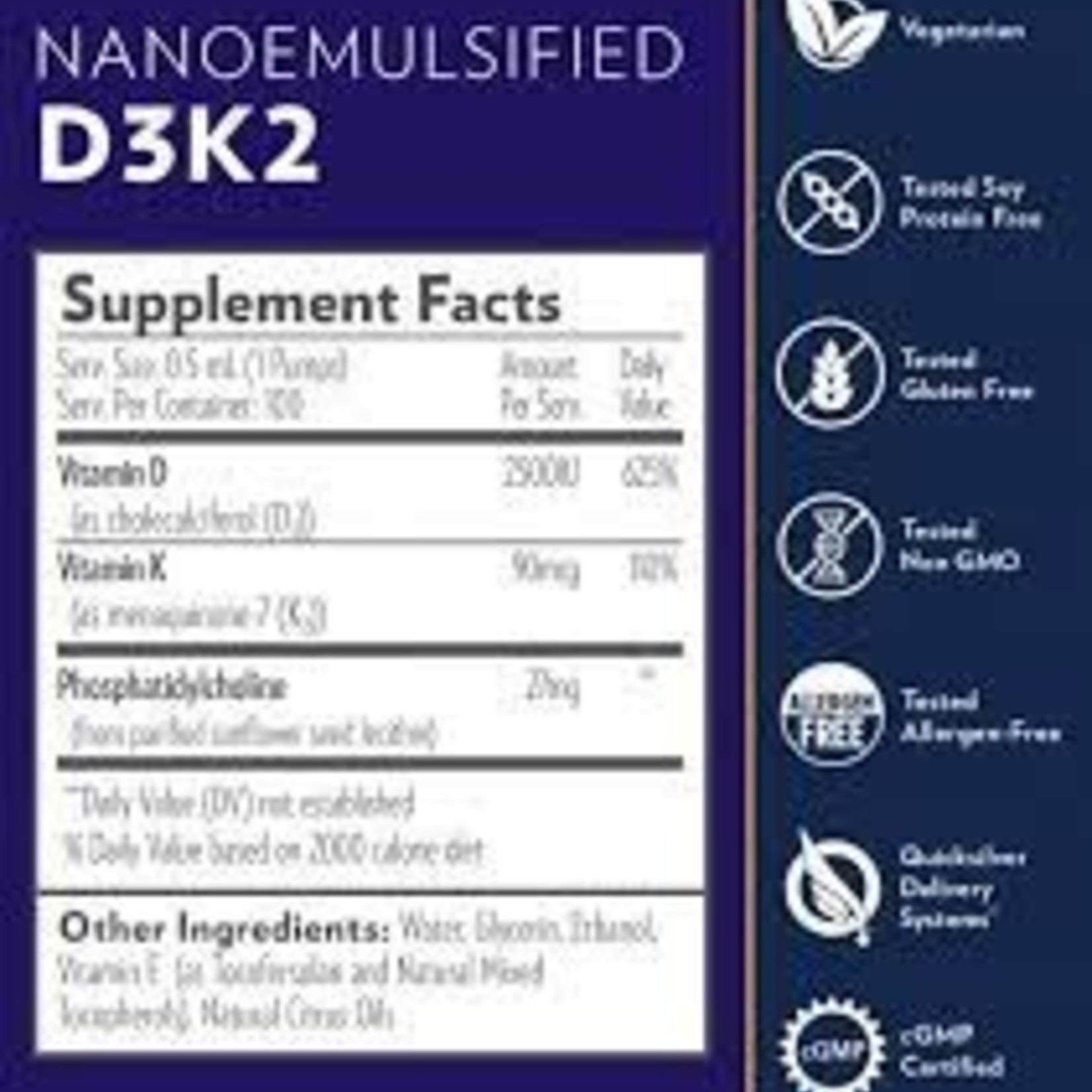 Quicksilver D3K2 Nanoemulsified 50 mL