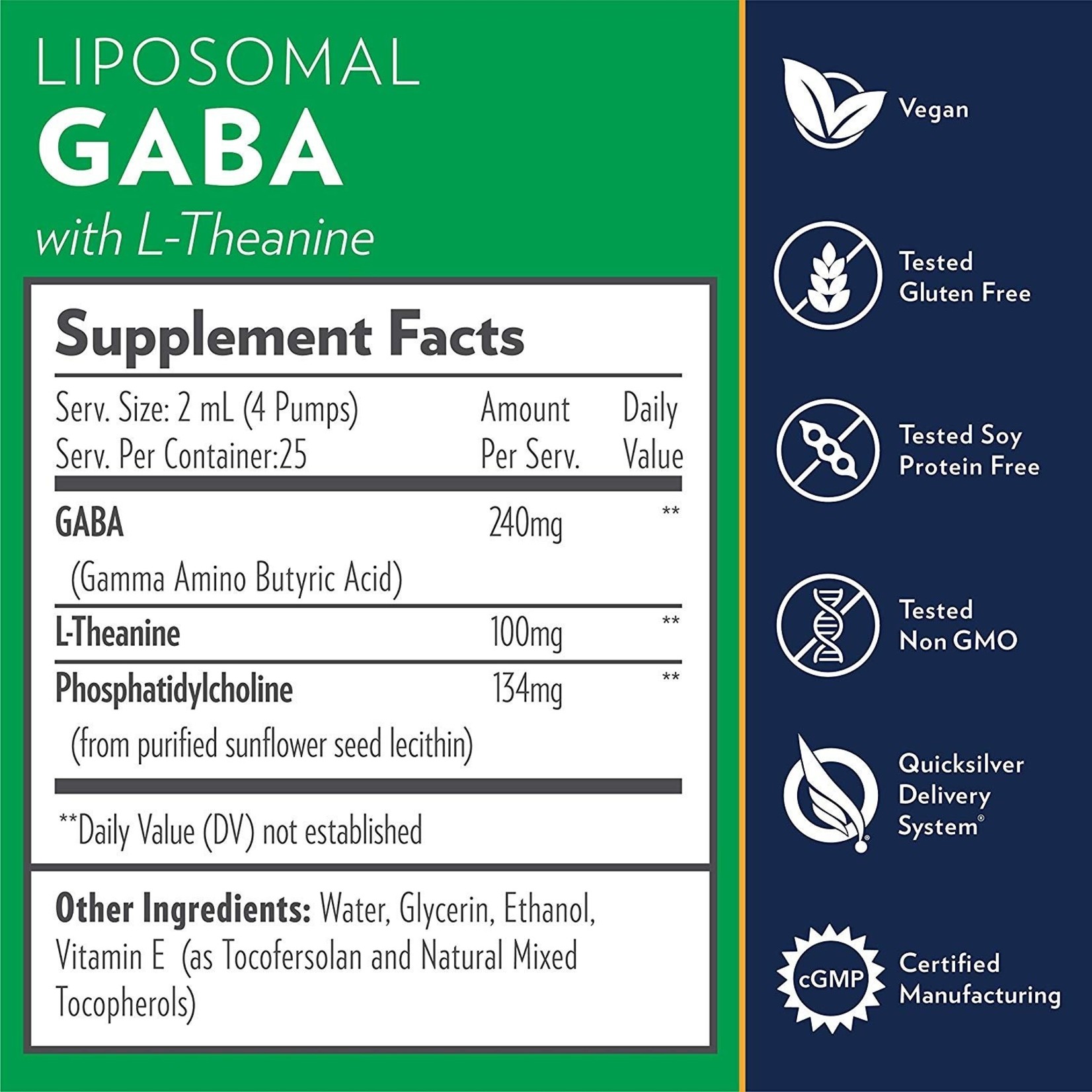 Quicksilver GABA w/Theanine Liposomal