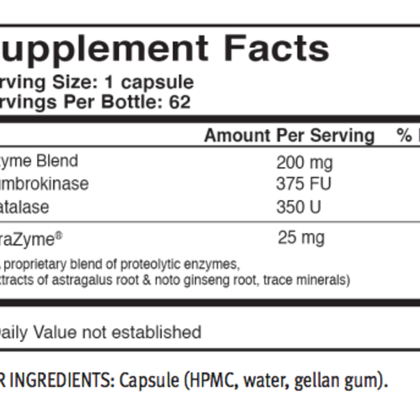 US Enzymes Lumbroxym 62C