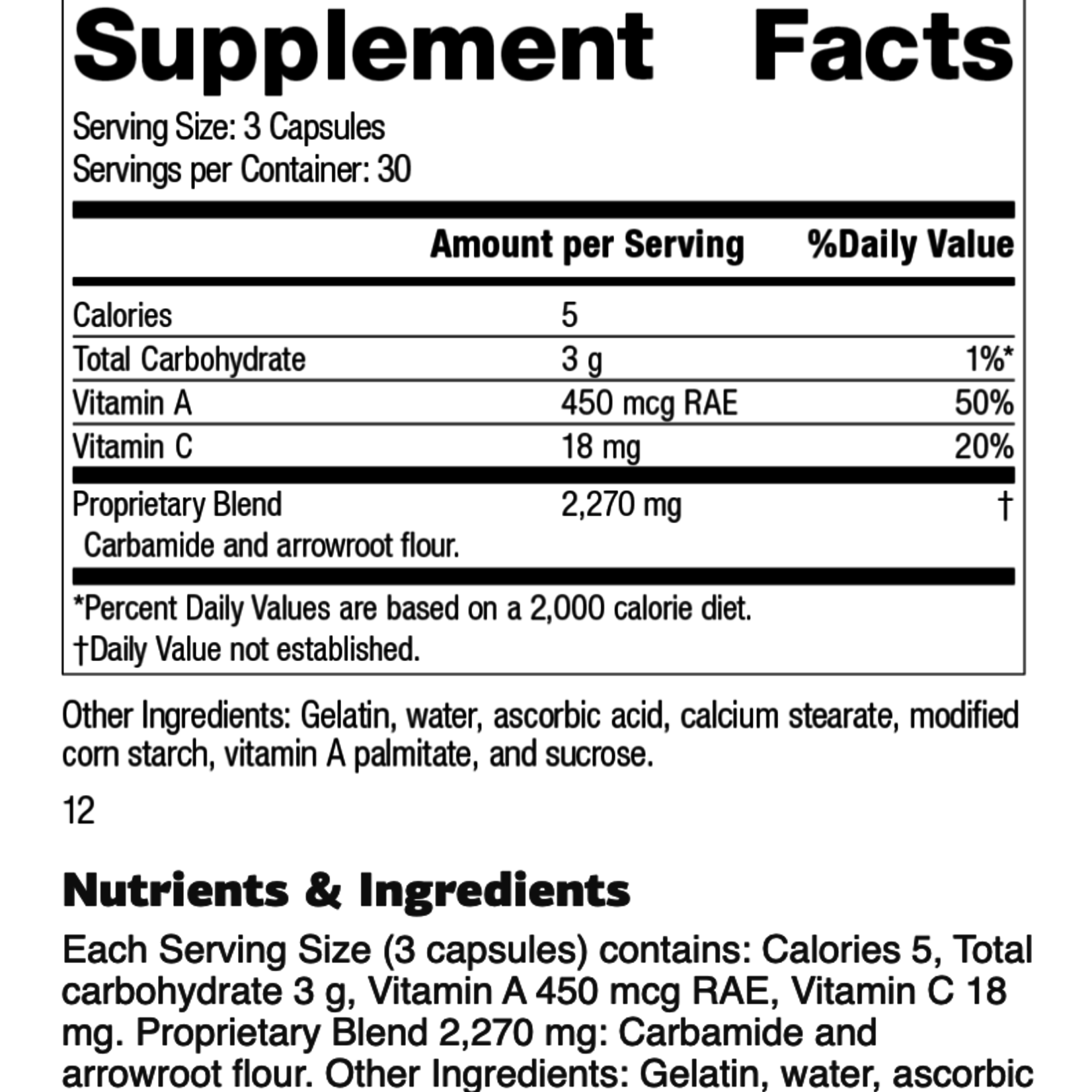 Standard Process A-C Carbamide®, 270 capsules