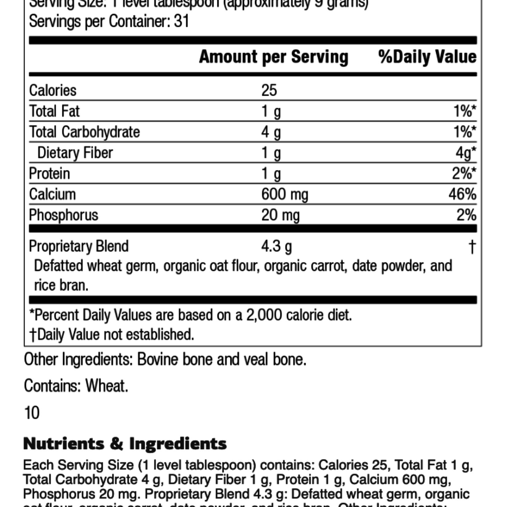 Standard Process Calcifood® Powder, 10oz