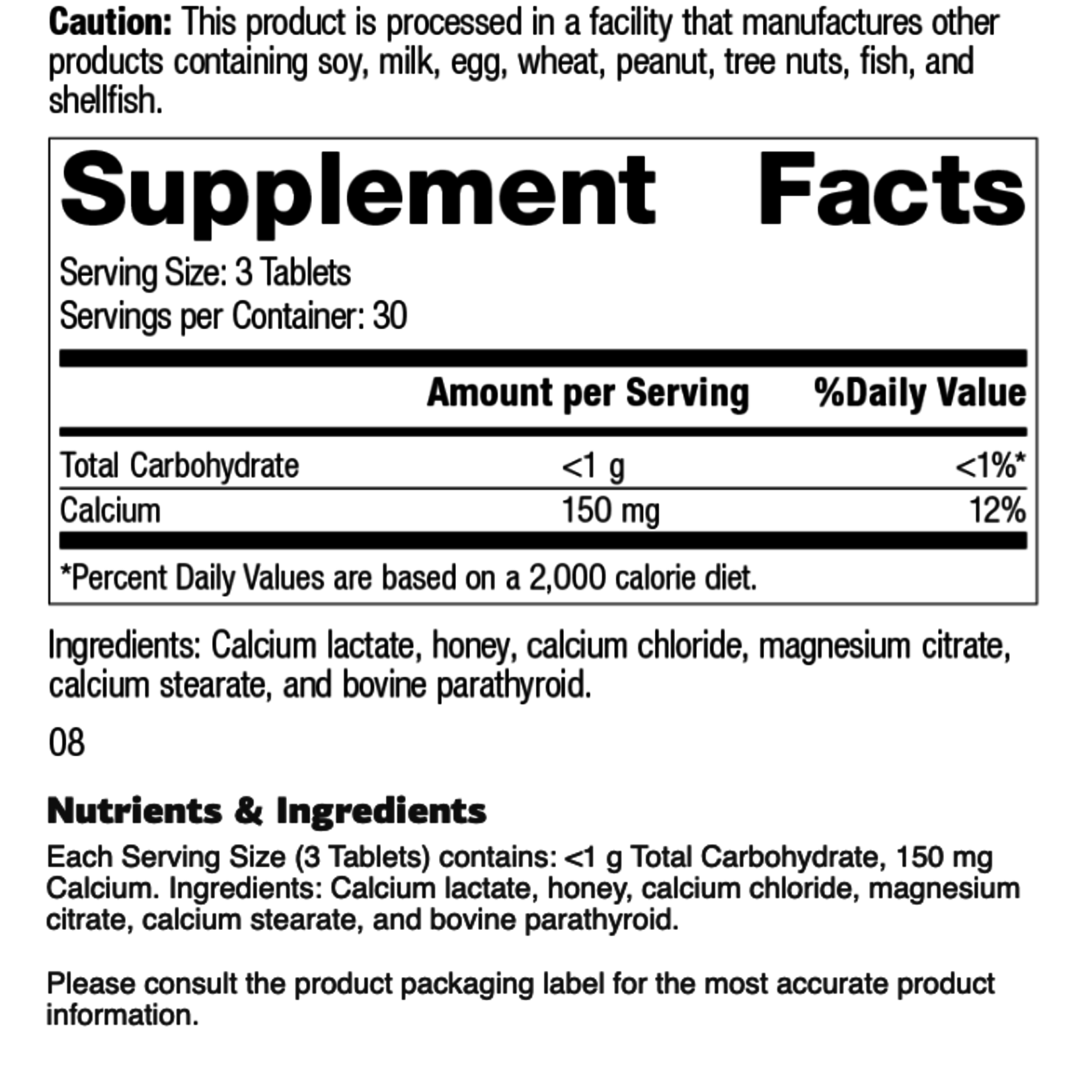 Standard Process Cal-Ma Plus®, 180 tablets [SPECIAL ORDER: E-Mail hello@corecarecenter.com]
