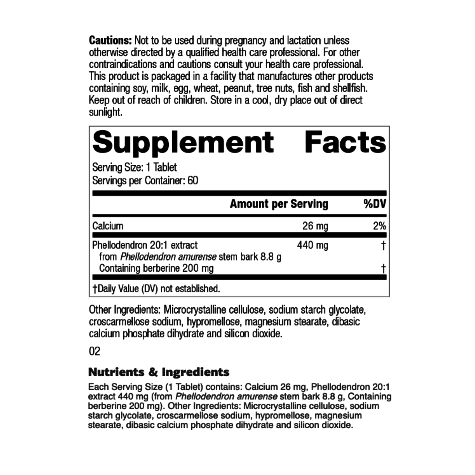 MediHerb Berberine Active 60T [Special Order Email: hello@corecarecenter.com]