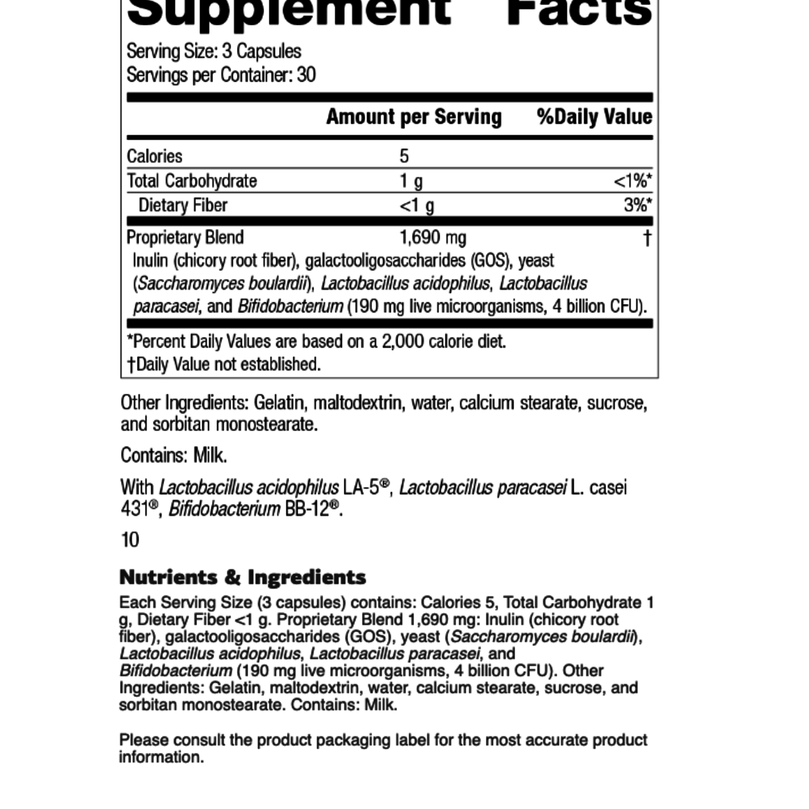 Standard Process ProSynbiotic 90 Caps