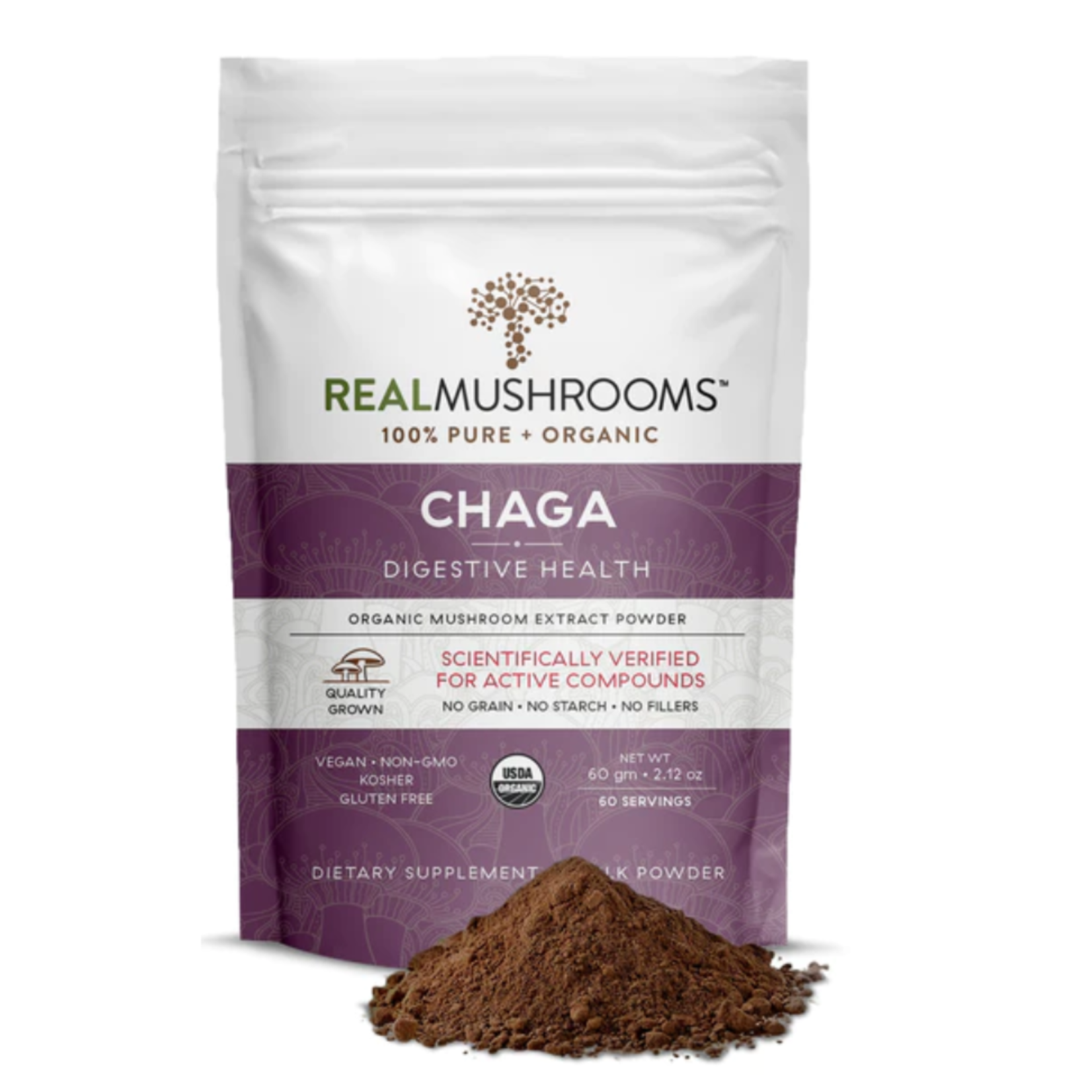 Real Mushrooms Siberian Chaga Extract Powder 60g
