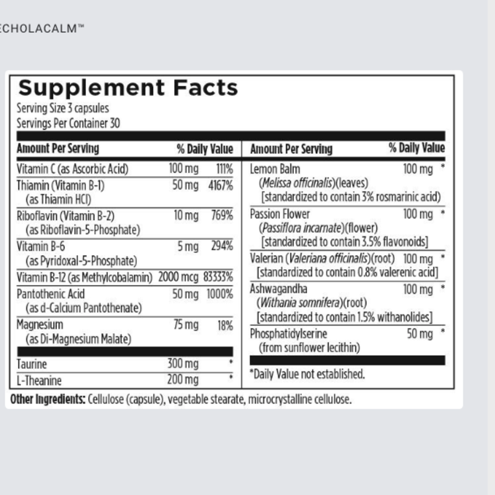 Designs for Health CatecholaCalm™ 90C