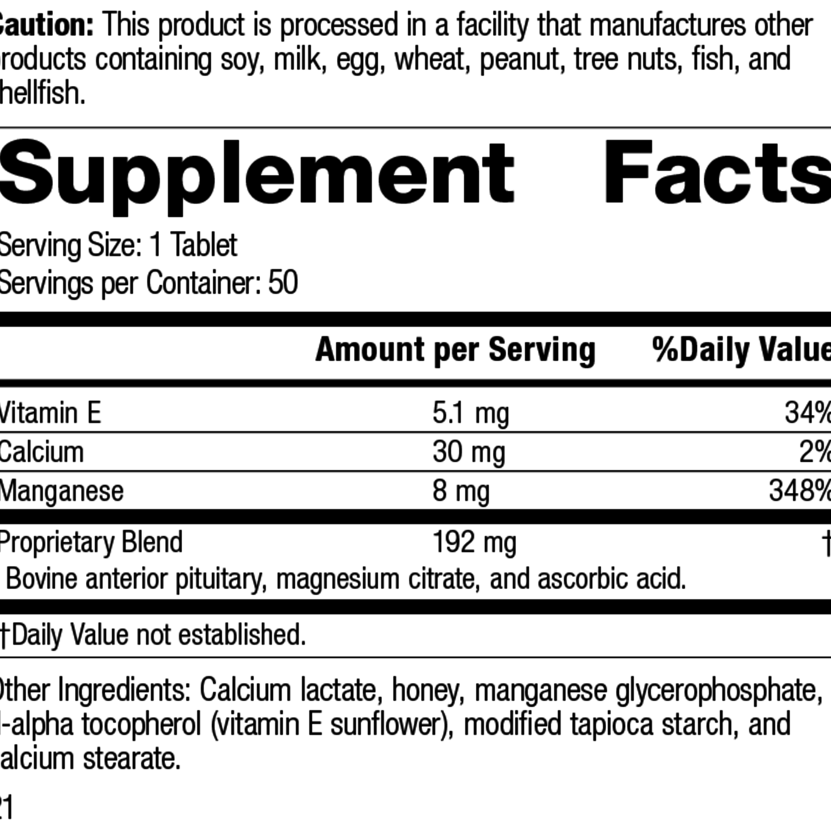 Standard Process E-Manganese 50T
