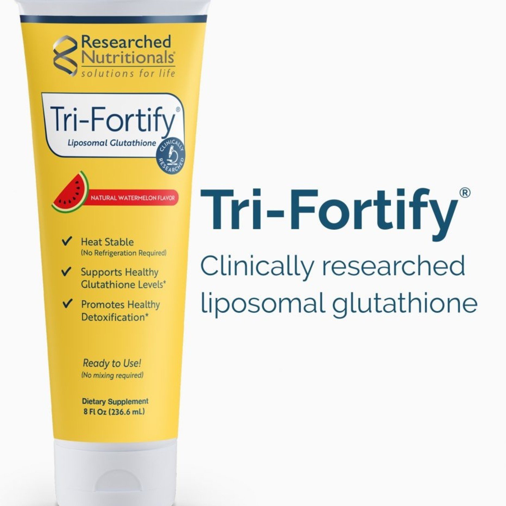 Researched Nutritionals Tri Fortify Watermelon Liposomal Glutathione 8 oz.