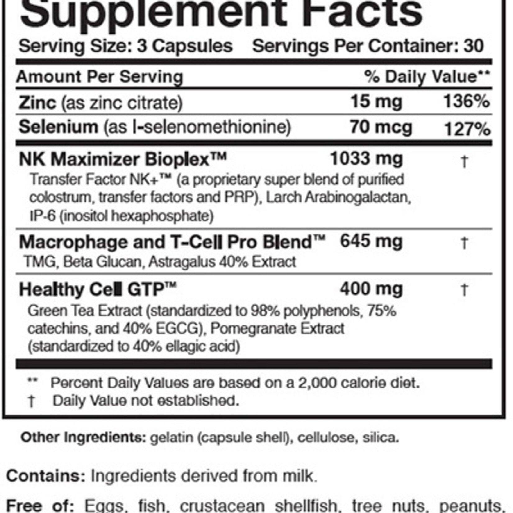 Researched Nutritionals Transfer Factor Multi-Immune™ (Mushroom-free) 90C