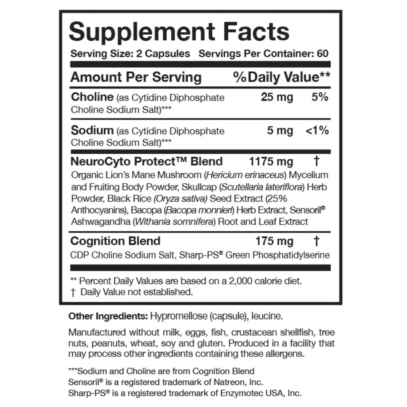 Researched Nutritionals BDNF Essentials 120c