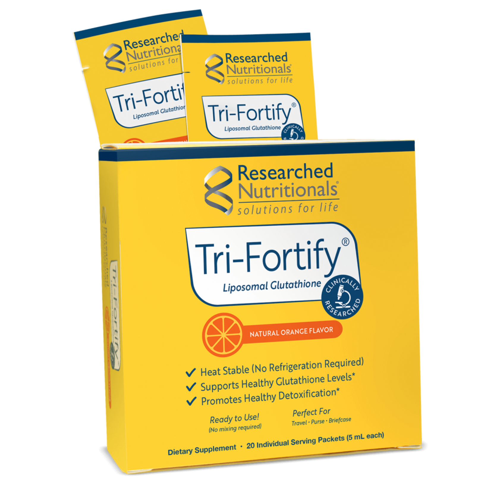 Researched Nutritionals Tri-Fortify Orange 20 pack Box