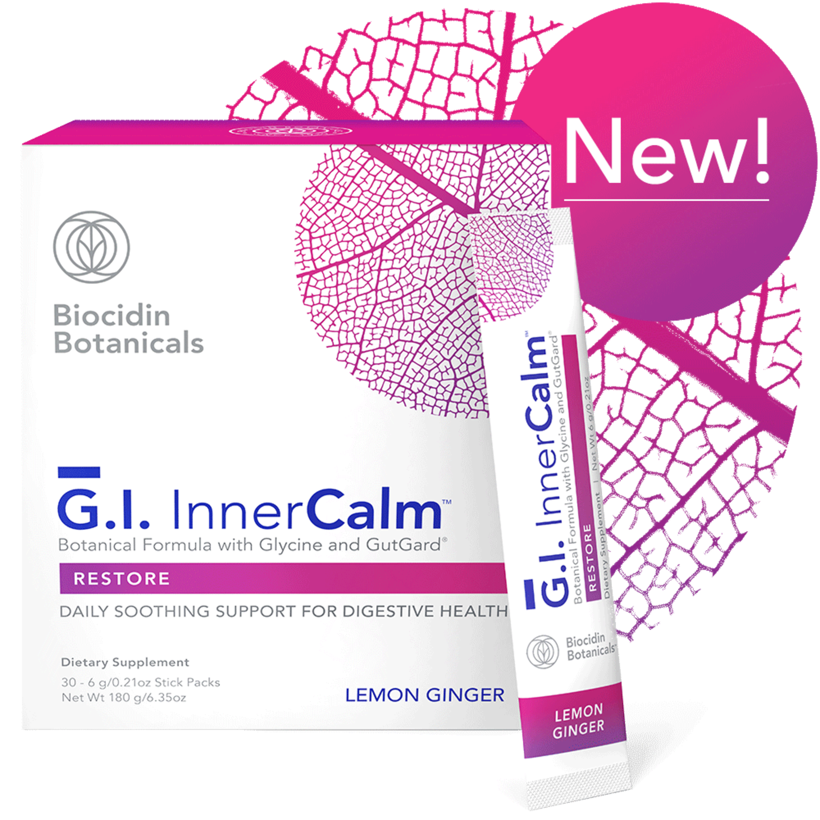 Biocidin Botanicals GI InnerCalm™  Botanical Formula with Glycine and GutGard®