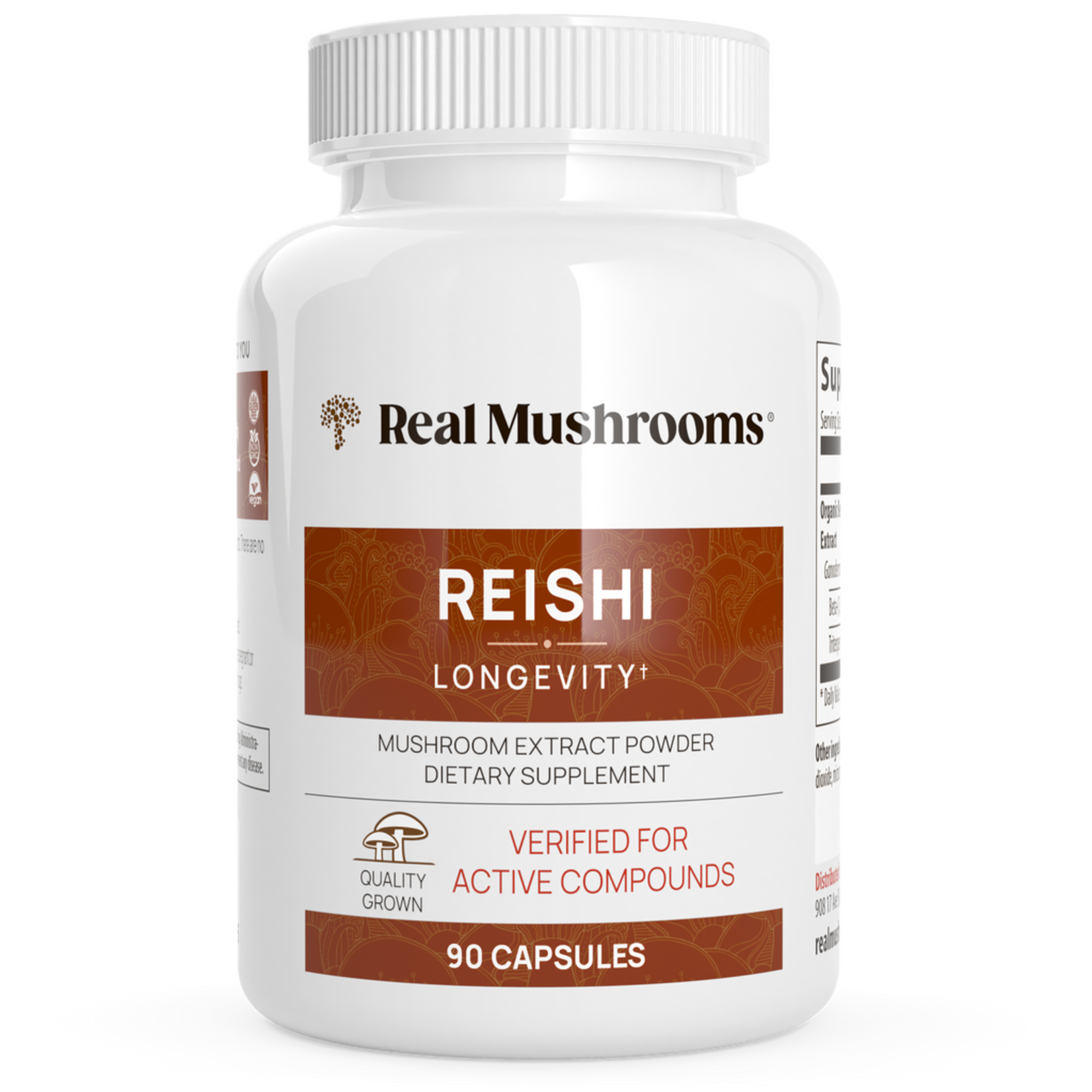 Real Mushrooms Reishi Mushroom Capsules 90c