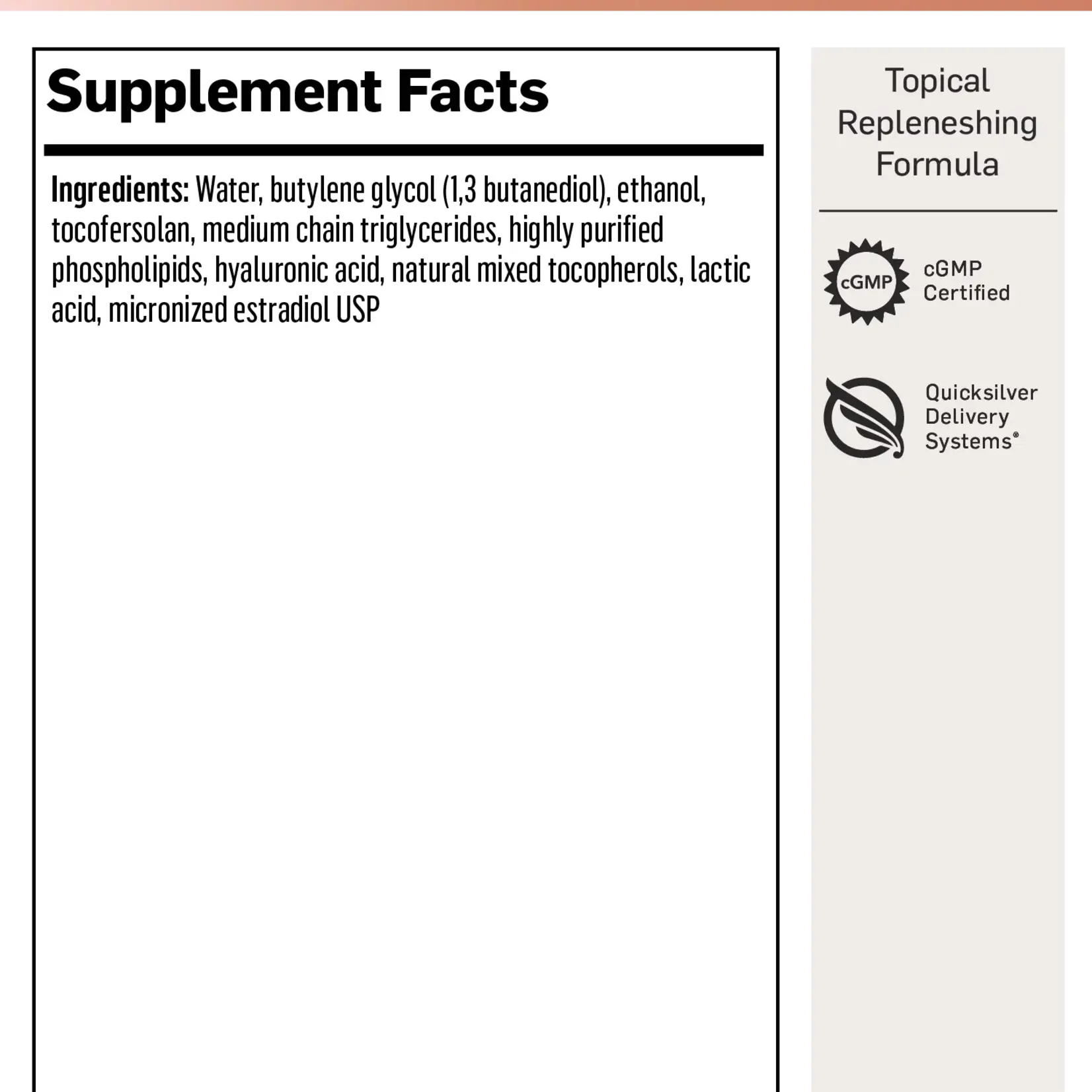 Quicksilver Estradiol+ 30ml [Special Order item]