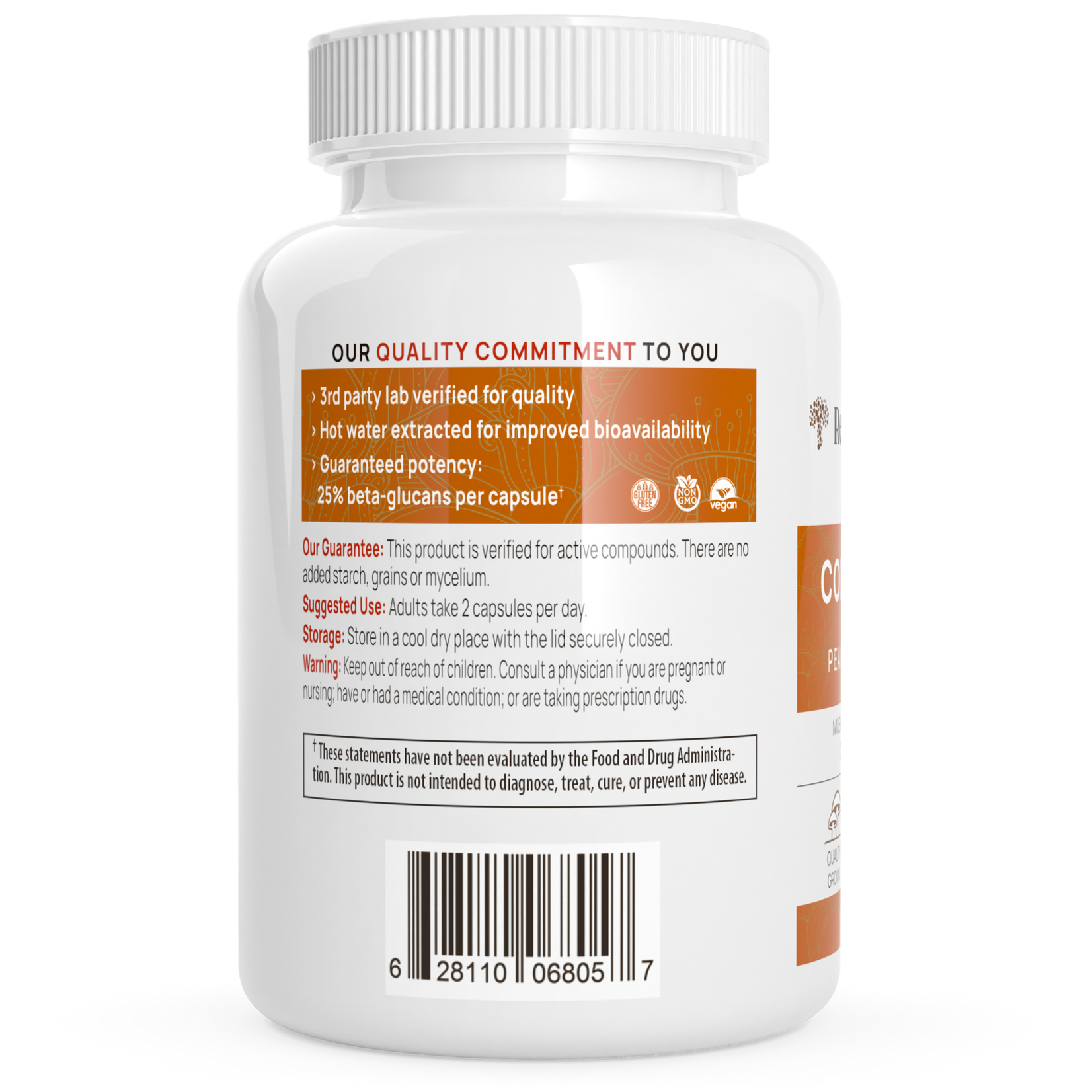 Real Mushrooms Cordyceps Extract Capsules 300C