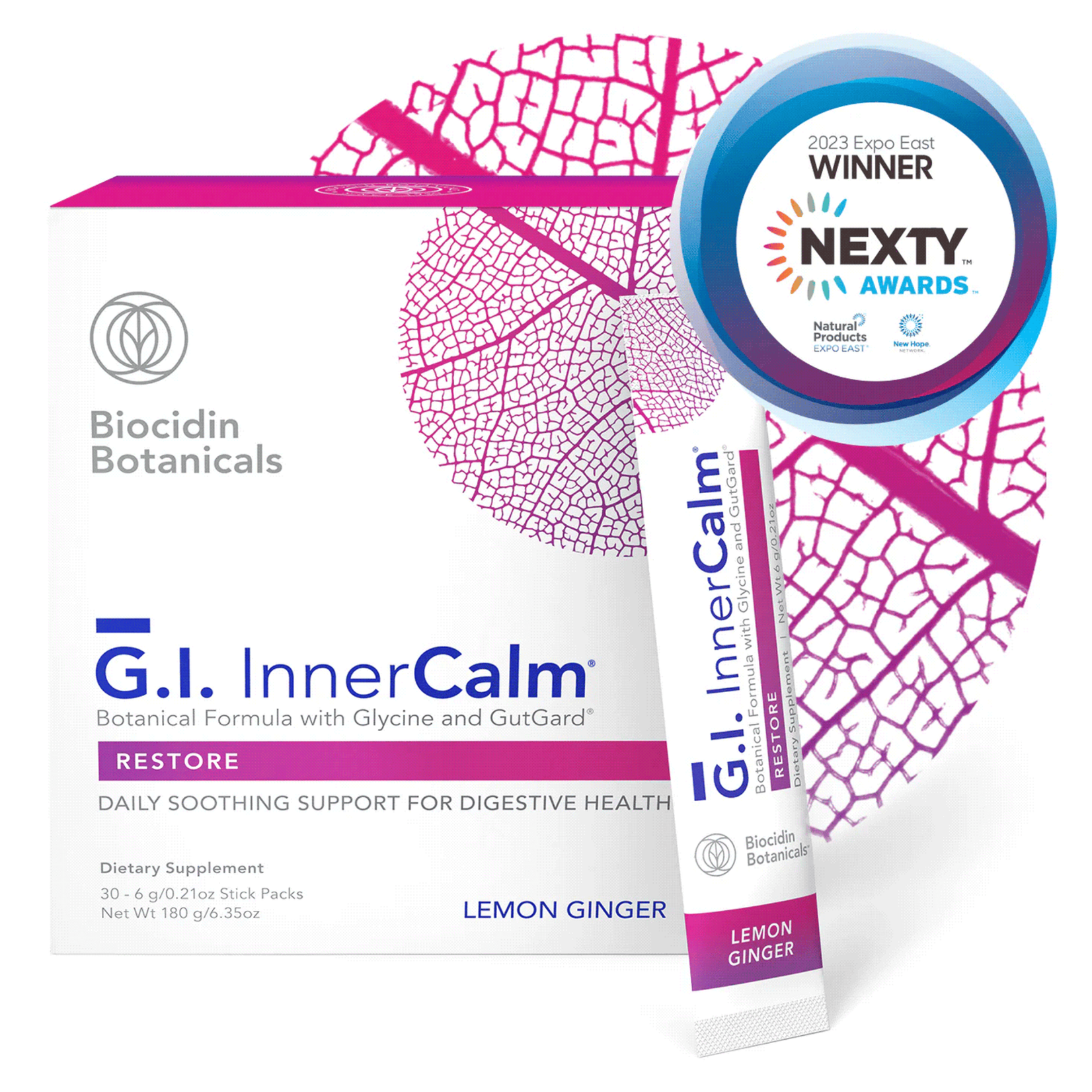 Biocidin Botanicals GI InnerCalm™  Botanical Formula with Glycine and GutGard®