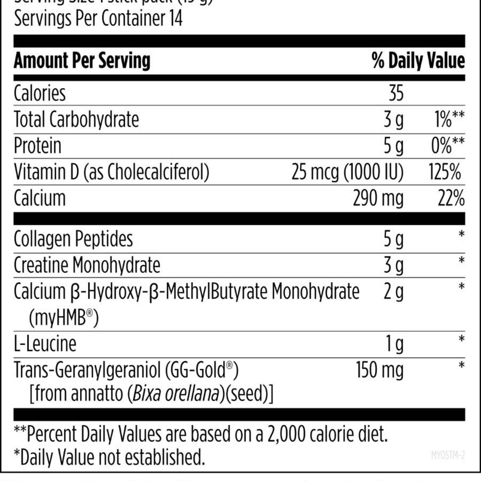 Designs for Health MyoStim Protein Powder - Clementine Flavor