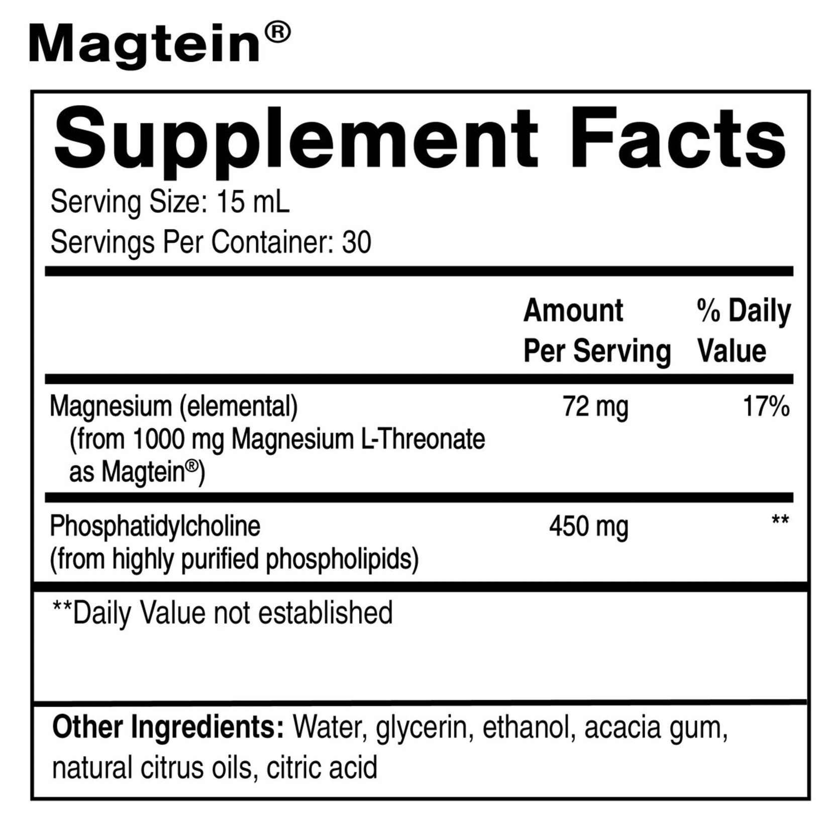 Quicksilver Liposomal Magtein 15.2 Oz