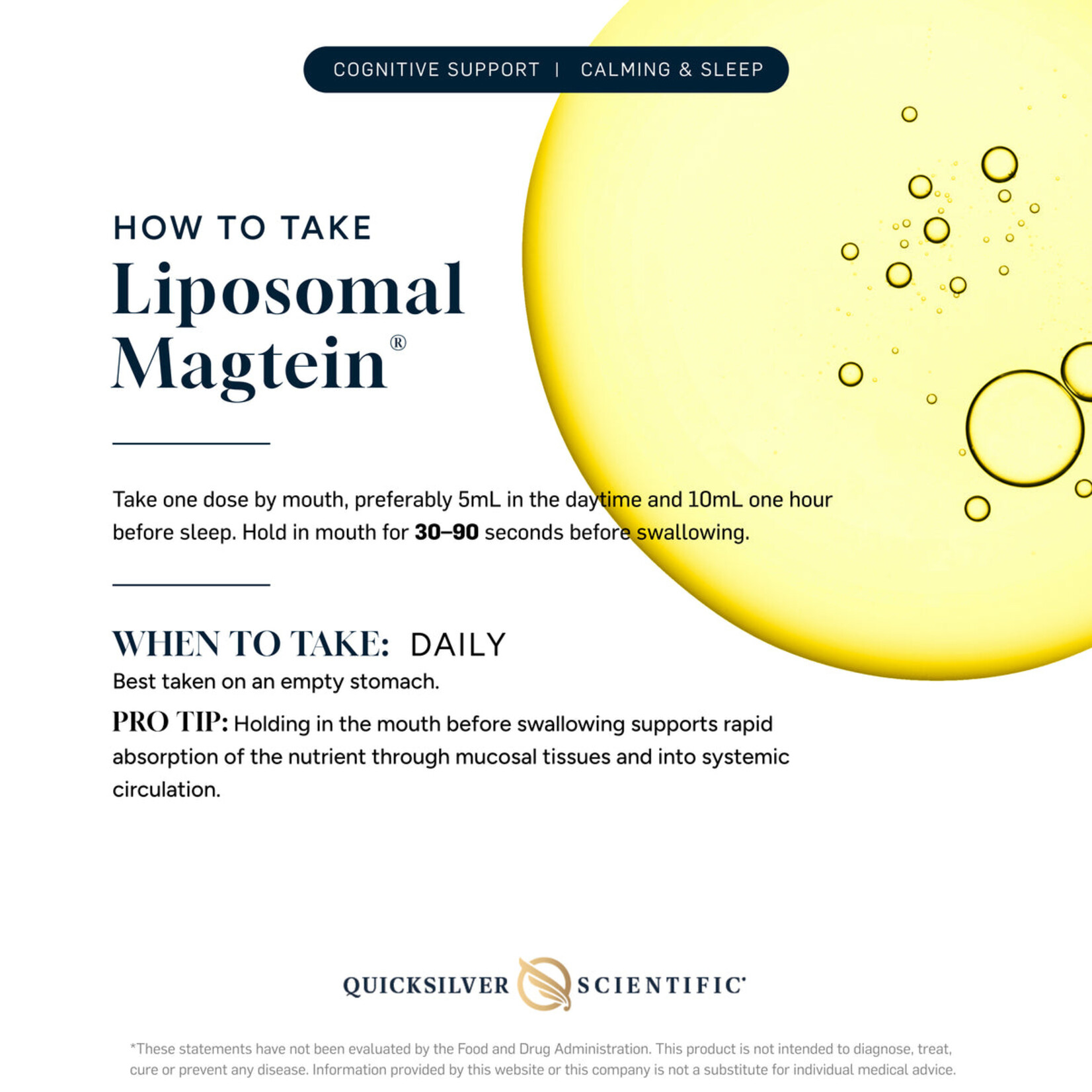 Quicksilver Liposomal Magtein 15.2 Oz