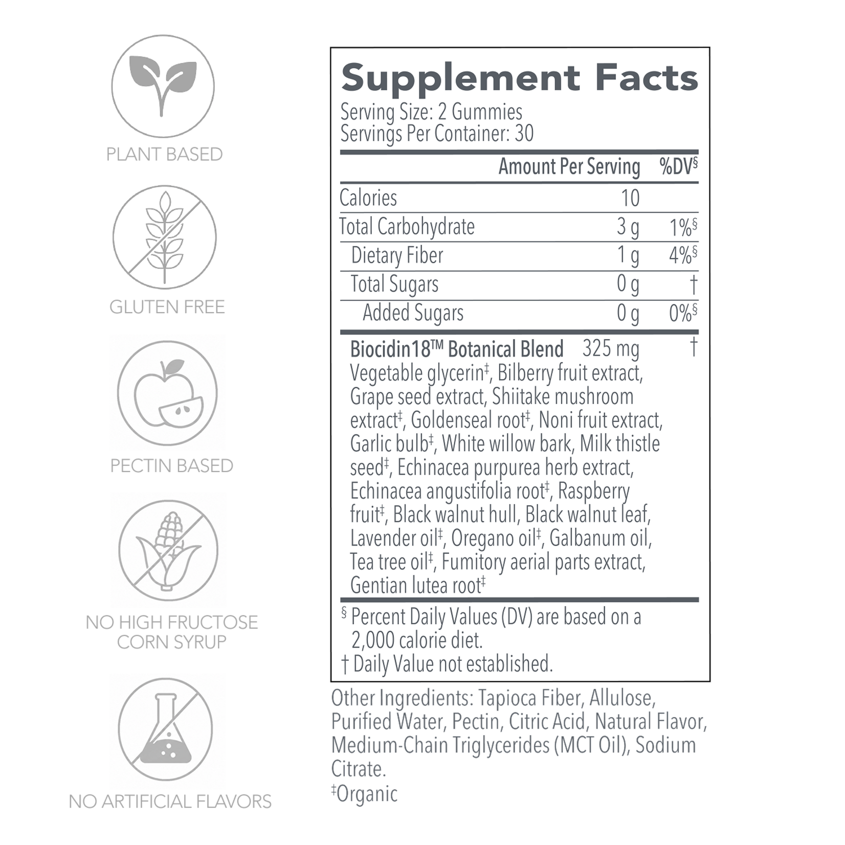 Biocidin Botanicals Biocidin Gummies 60