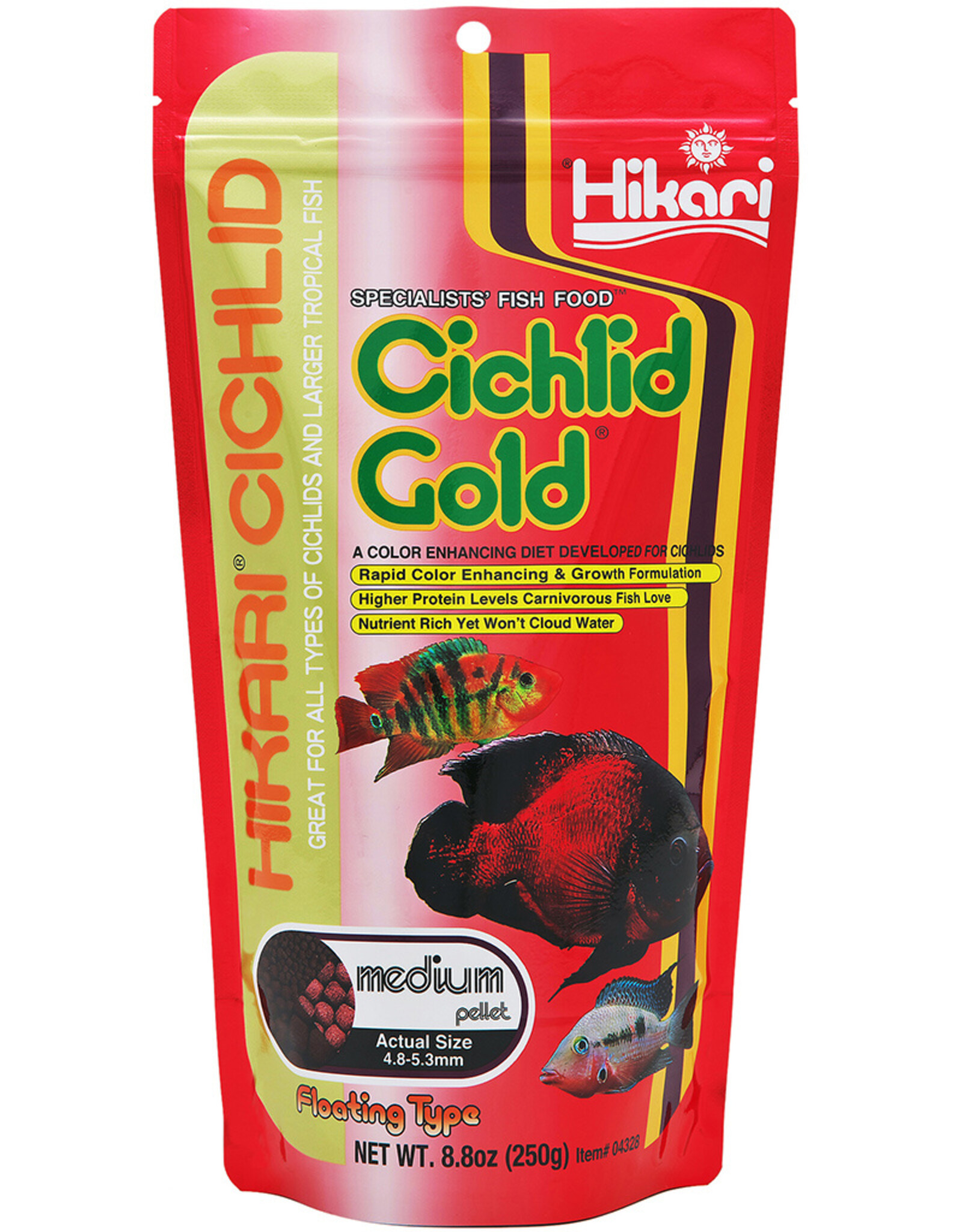 Hikari Sales USA, Inc. HIKARI Floating Cichlid Gold Pellet 8.8oz
