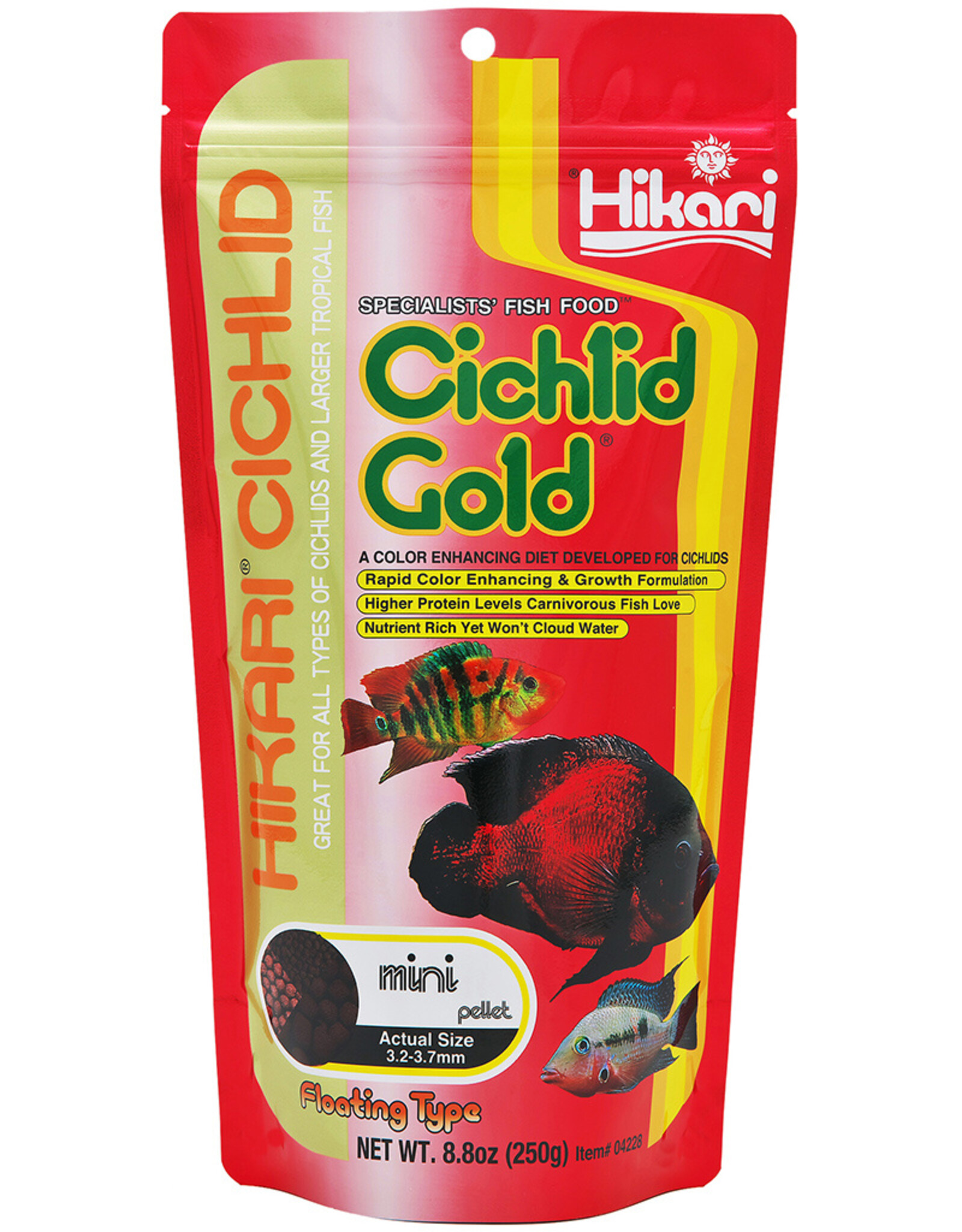 Hikari Sales USA, Inc. HIKARI Floating Cichlid Gold Pellet 8.8oz