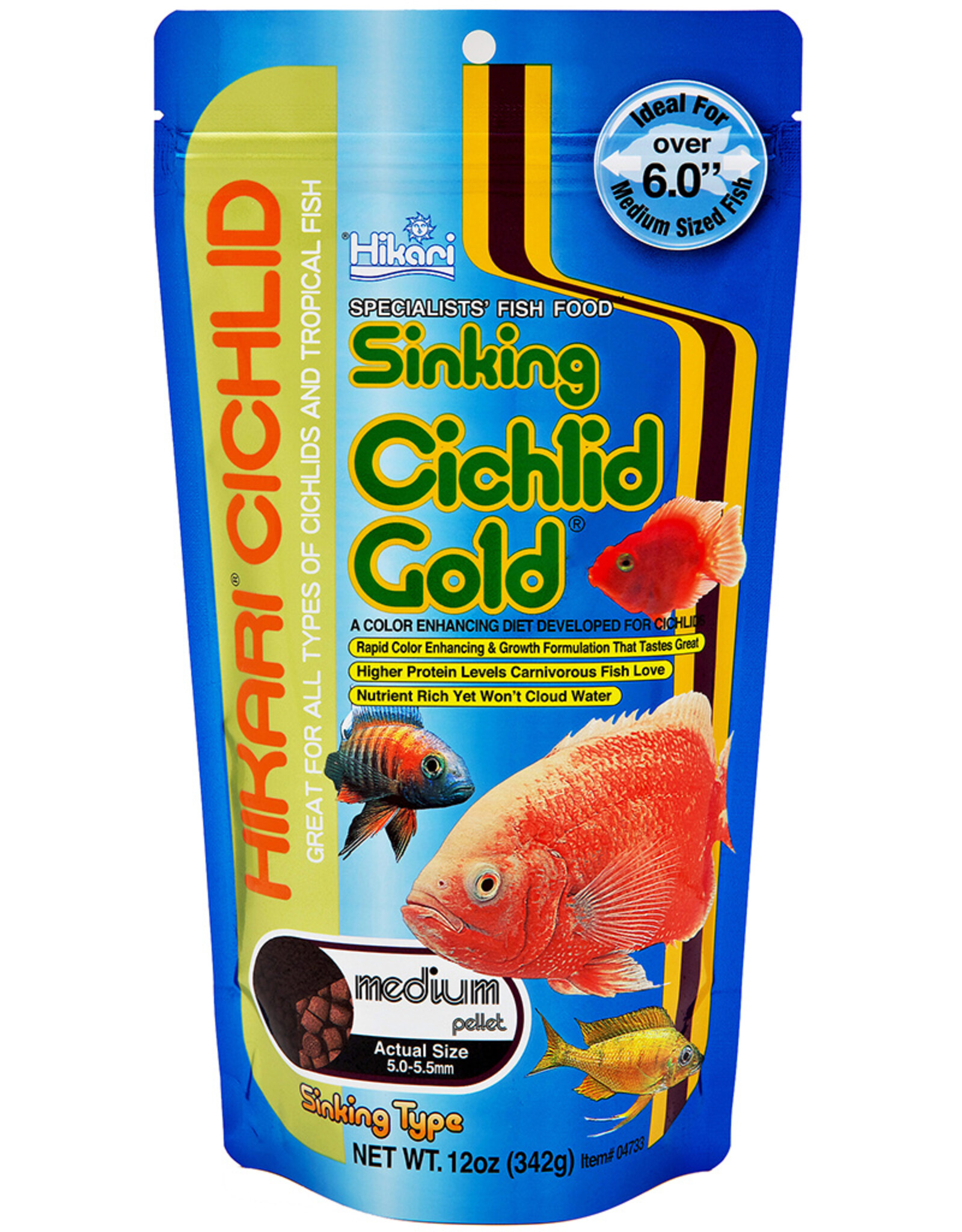 Hikari Sales USA, Inc. HIKARI Cichlid Gold Sinking Pellet 12oz