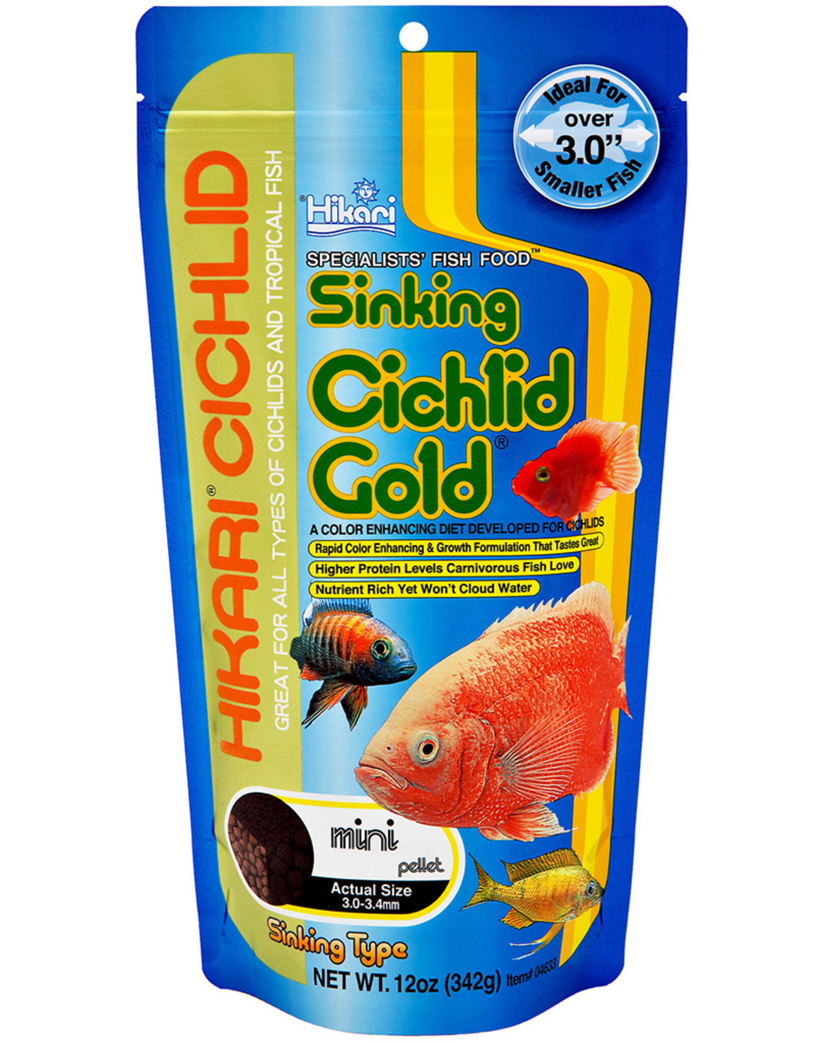 Hikari Sales USA, Inc. HIKARI Cichlid Gold Sinking Pellet 12oz