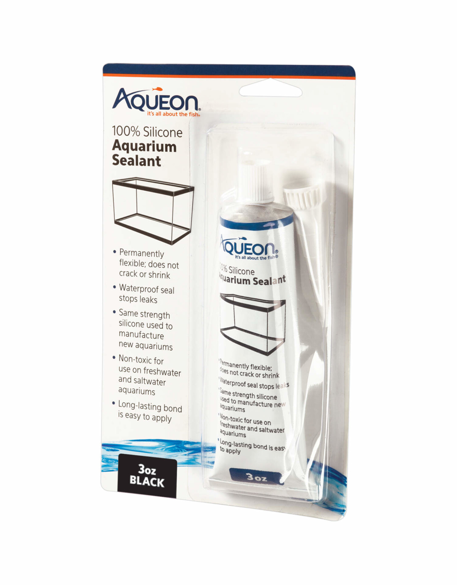 Aqueon AQUEON Aquarium Silicone Black 3 oz