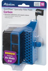 Aqueon AQUEON Specialty Filter Pad Carbon Cartridge w/ Biomedia grid Quietflow 10
