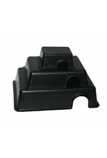 New Cal Pet NEWCAL Black Plastic Reptile Hide Rectangle