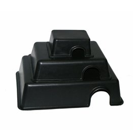 New Cal Pet NEWCAL Black Plastic Reptile Hide Rectangle
