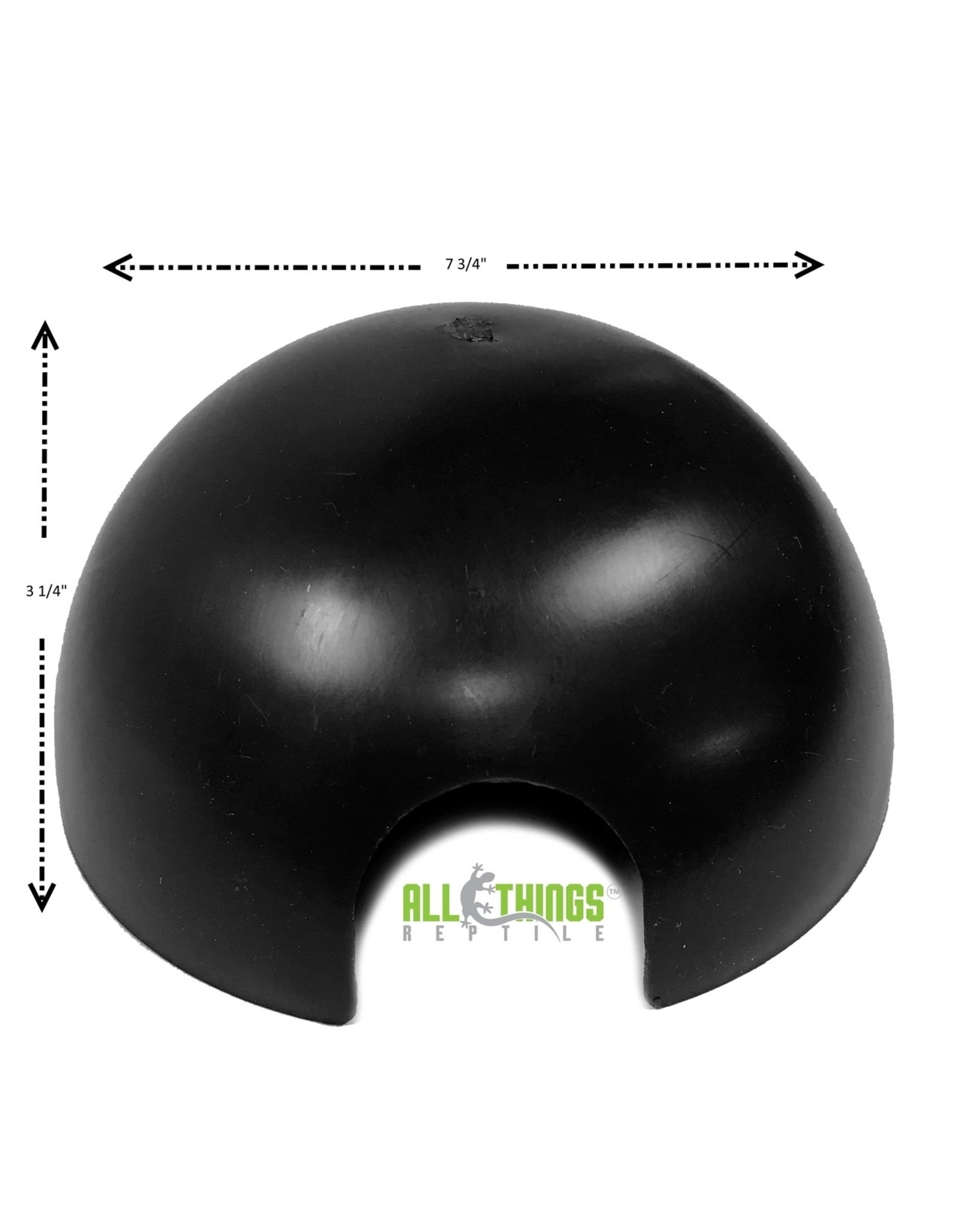 New Cal Pet NEWCAL Black Plastic Reptile Hide Dome